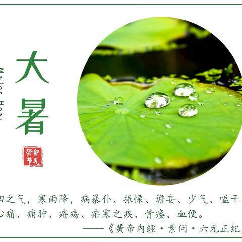 癸卯大暑，养阳祛湿❤️🍀❤️