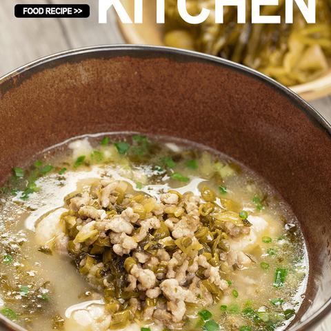 酸菜肉末面疙瘩