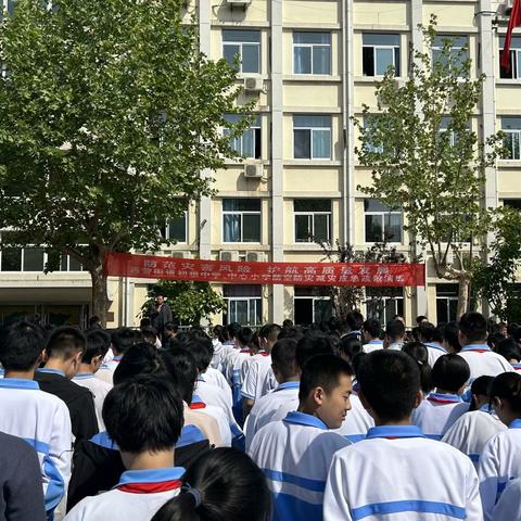 西营街道初级中学放空防灾减灾应急疏散演练