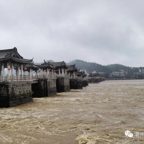 激石雪飞，惊涛声彻——广济桥罕见再现“湘桥春涨”壮观场景