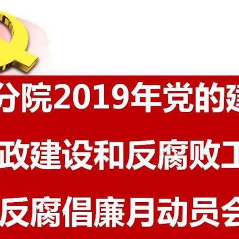 陕西分院顺利召开2019年党的建设、 党风廉政建设和反腐败工作会暨反腐倡廉月动员会