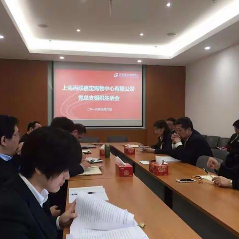 百联嘉定购物中心开展党总支组织生活会