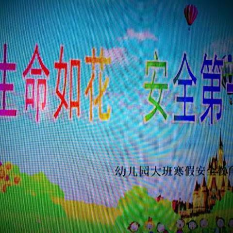 安全愉快过寒假--琼海市教育幼儿园大一班寒假安全教育活动