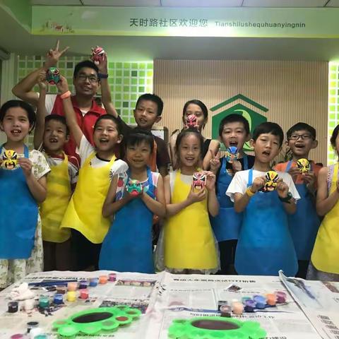 “画脸谱，识国粹”天时路社区青少年“花样”过暑假
