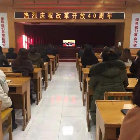 凤山镇组织观看庆祝改革开放40周年大会