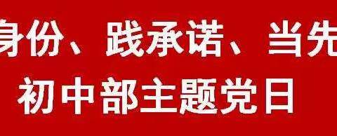 章丘四中初中部党支部“亮身份、践承诺、当先锋”一月份主题党日会议