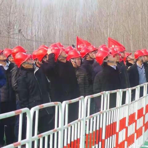 基建施工现场复工观摩会在山东环网16标举行