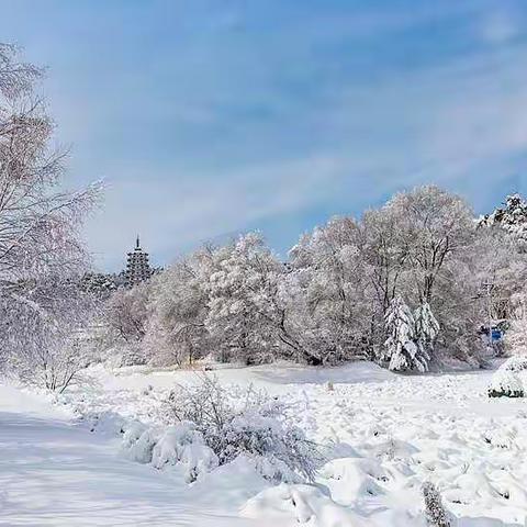 抚顺三慧寺雪景