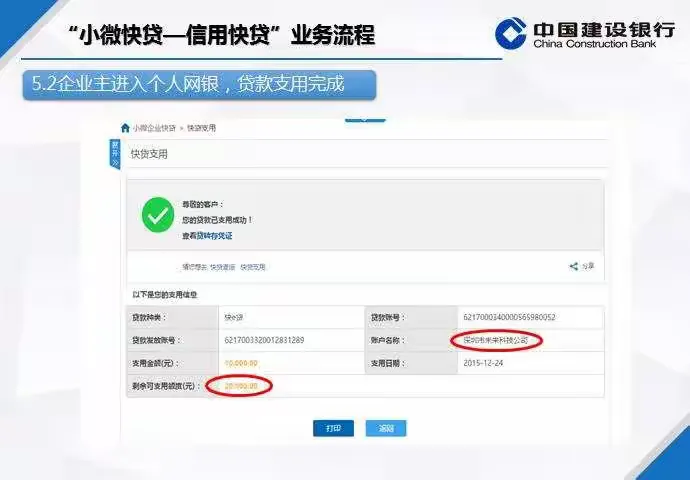 建设银行小微企业快贷