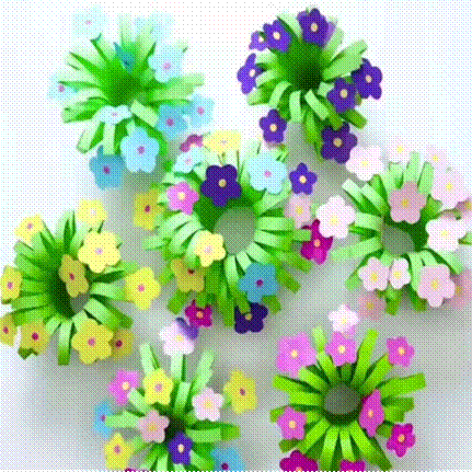 百熙实验学校1603班亲子手工课堂剪纸---手工花丛