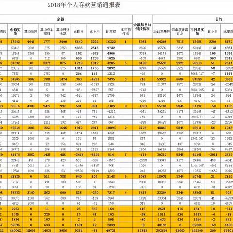 个人业务日通报表2018.12.11