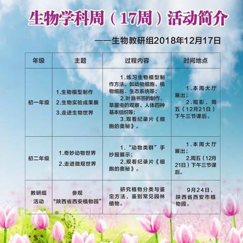 发现你身边的生物—青少年主题活动