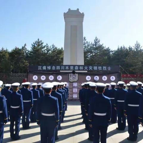 榆阳大队沉痛哀悼在四川木里火灾牺牲的烈士