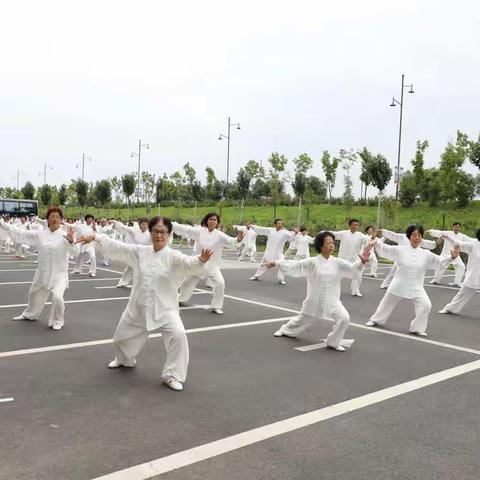 松北区体育局（太极拳工委）迎哈尔滨2017国际马拉松比赛活动