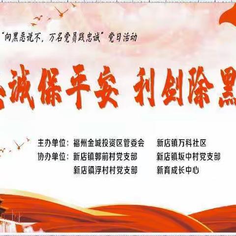 忠诚保平安，利剑除黑恶——“向黑恶说不，万名党员践忠诚”党日活动