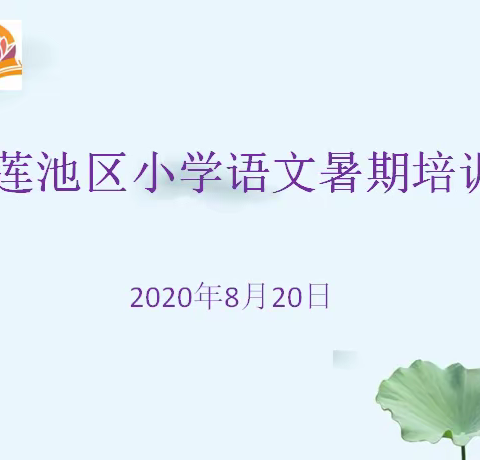 名师引领 众行致远——莲池区小学语文暑期培训