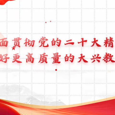 全面贯彻党的二十大精神办好更高质量的大兴教育