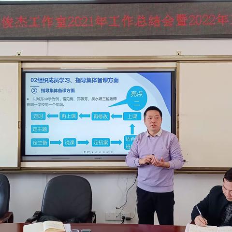 踏新起点 攀新高峰—— 廖俊杰名师工作室2022年工作布置会