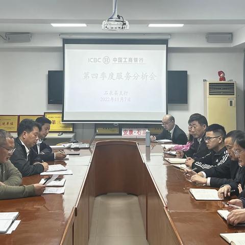 工行安康石泉县支行召开周例会