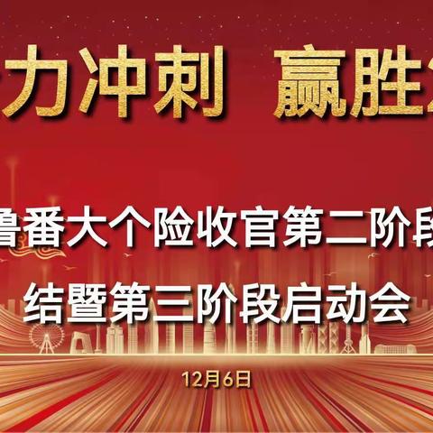 🔥全力冲刺🐯赢战胜21🔥吐鲁番分公司大个险收官第二阶段总结暨第三阶段启动视频会💐💐