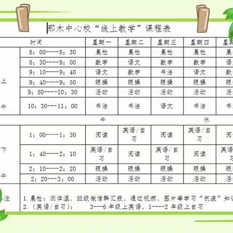 线上教学 你我同行——那木中心校跃进小学停课不停学