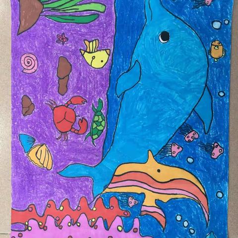 海洋生物绘画作品