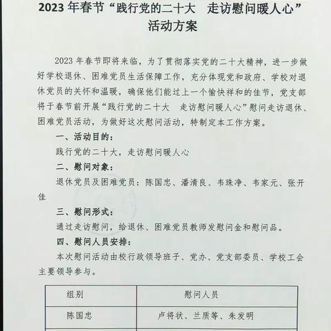 新春慰问暖人心,真挚关怀传党恩