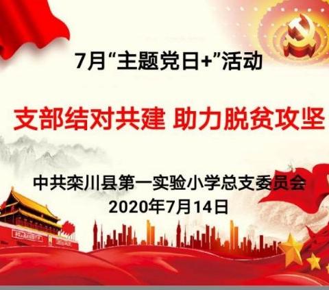 “支部结对共建  助力脱贫攻坚”——栾川县第一实验小学7月份“主题党日＋”活动