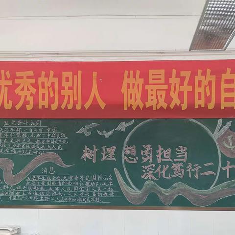 树理想，勇担当——初三年级黑板报主题活动