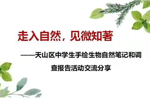 “走入自然，见微知著”——天山区中学生手绘生物自然笔记和调查报告活动交流分享