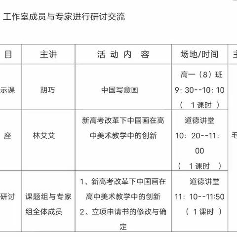 《新高考改革下中国画在高中美术教学中的创新》成果推广活动