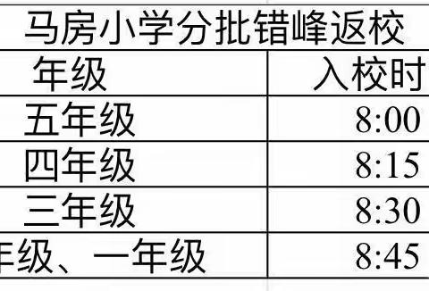 应举镇马房小学春季开学通知