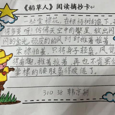 《稻草人》阅读摘记卡【310】