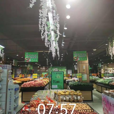 紫微星店2月19日生鲜早市陈列