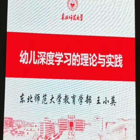 专题报告《幼儿深度学习的基本特质与逻辑框架》东北师范大学教育学部教授 王小英