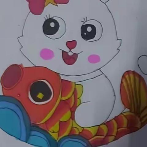 迎兔年画玉兔，恭祝大展鸿“兔”——杜堡小学三年级迎新年绘画活动