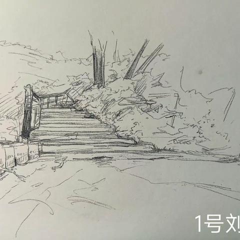 美术系21.1班风景速写第三次作业