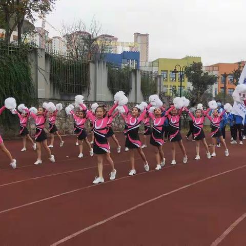 2021年贵阳市花溪区青岩镇中心完小，参加花溪区啦啦操大赛记录