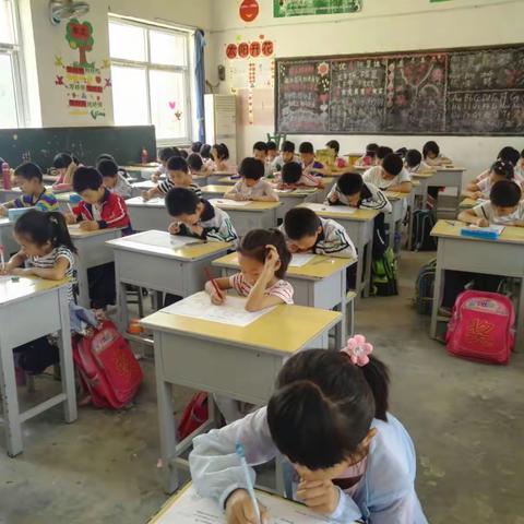 上马头联办小学月考进行时
