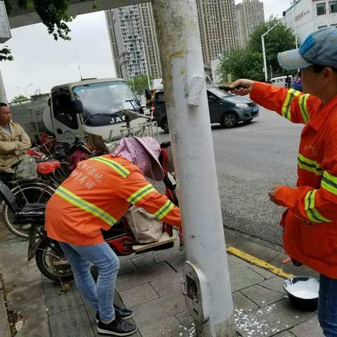 电杆穿"新衣″ 旧貌换新颜
