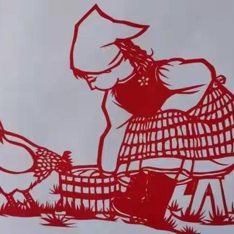 剪纸作品《童趣》