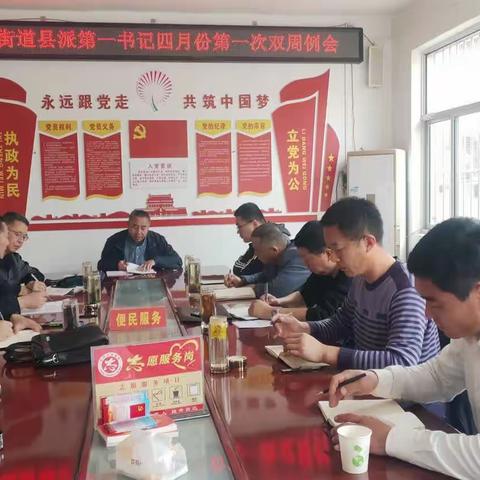 县派州城街道第一书记临时党支部召开4月份第一次双周例会