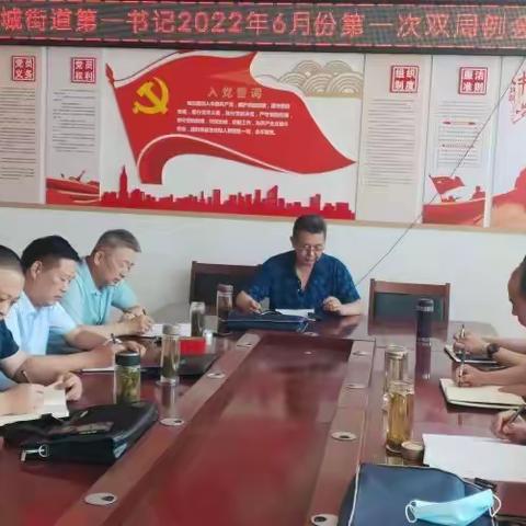 县派州城街道第一书记临时党支部召开6月份第一次双周例会