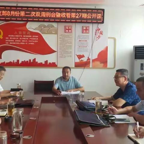 县派州城街道第一书记临时党支部召开8月份第二次双周例会暨收看第27期公开课