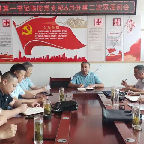 县派州城街道第一书记临时党支部召开6月份第二次双周例会