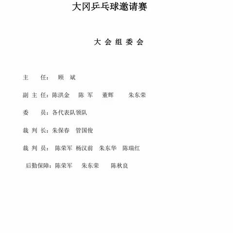 2022迎国庆首届“贵酒杯”大冈乒乓球邀请赛（22.9.25）