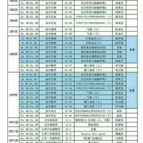 城赵小学关于组织学生进行空中课堂线上学习的通知