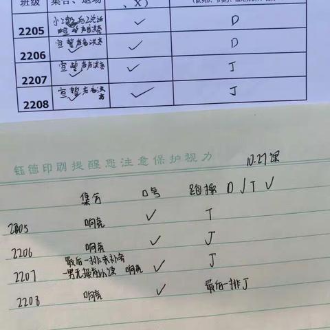 10.27课间操情况，查看再强调。发现问题强调改进，促使我们进步🤜🤛