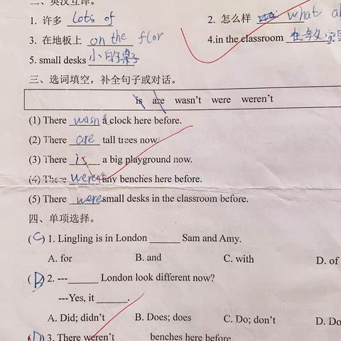 英语作业展示——五年级