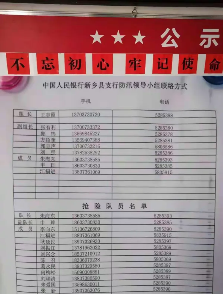 坚守一线 以迅防汛—— 新乡县支行防汛救灾纪实